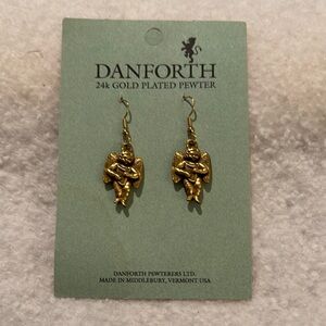 Gold Angel Earrings from Danforth